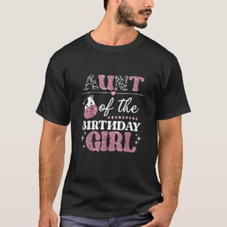Aunt Of The Birthday For Girl Cow Farm Birthday Co T-Shirt