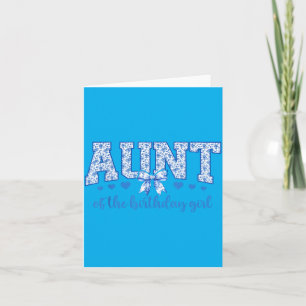 Aunt Of The Birthday Girl Blue Chinoiserie Floral Card