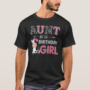 Aunt of The Birthday Girl Farm Cow Auntie Matching T-Shirt