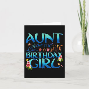 Aunt Of The Birthday Girl Matching Oceania Adventu Card