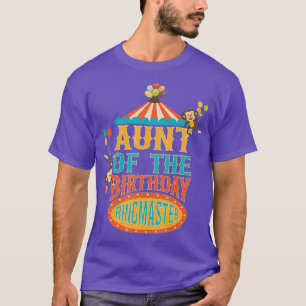 Aunt Of The Birthday Ringmaster Kids Circus T-Shirt