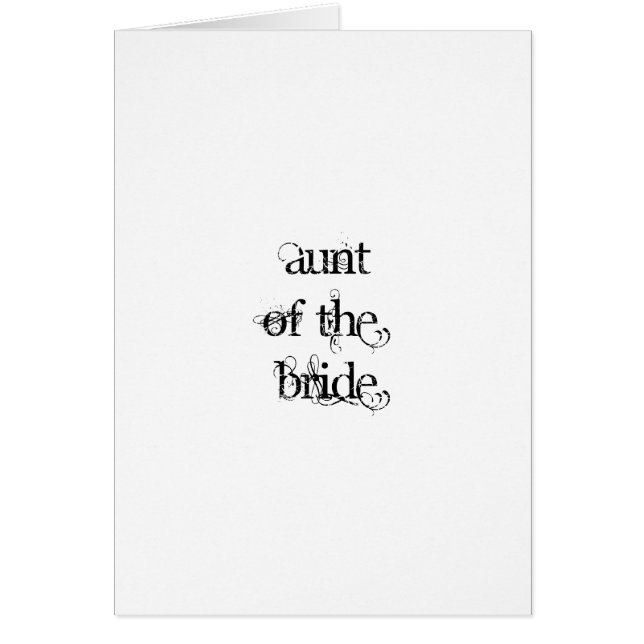 Aunt of the Bride (Front)