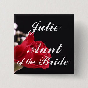 Aunt Of The Bride 15 Cm Square Badge