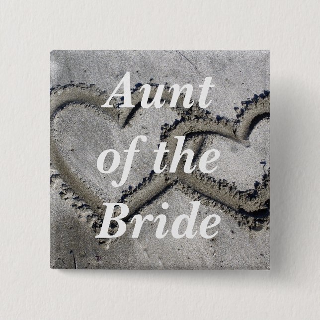 Aunt Of The Bride 15 Cm Square Badge (Front)