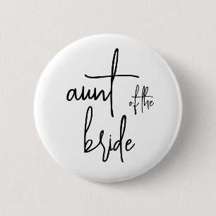 Aunt of the bride  button