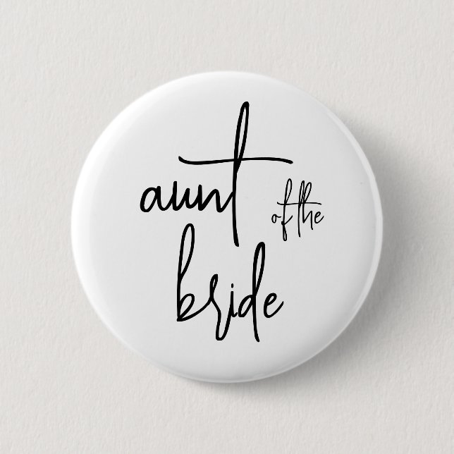 Aunt of the bride  button (Front)