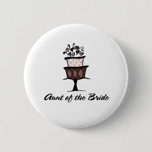 Aunt of the Bride Cake 6 Cm Round Badge
