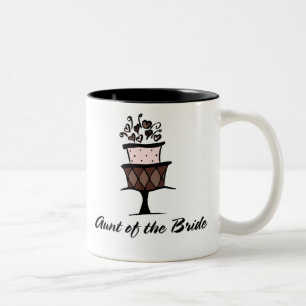 Aunt of the Bride Cake Two-Tone Coffee Mug
