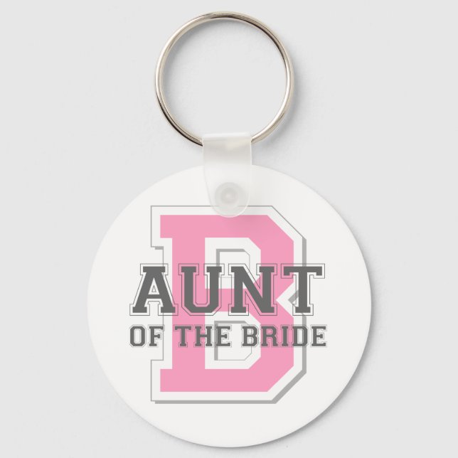 Aunt of the Bride Cheer Key Ring (Front)