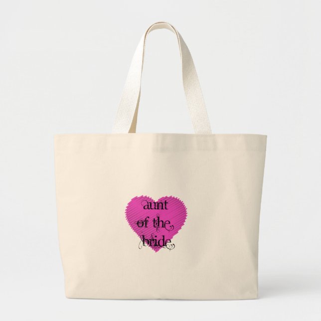 Aunt of the Bride Large Tote Bag (Front)