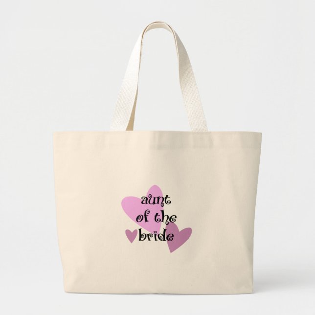 Aunt of the Bride Large Tote Bag (Front)