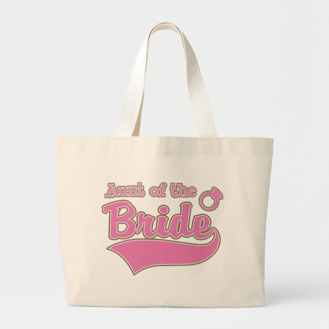 Aunt of the Bride Large Tote Bag (Front)