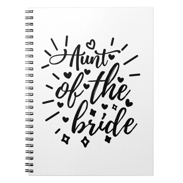 Aunt Of The Bride Notebook (Front)