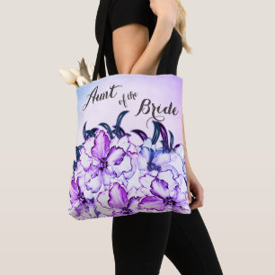 Aunt of The Bride Pretty Purple Tote Bag