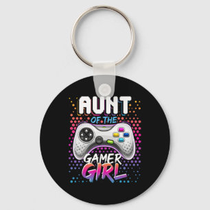 Aunt Of The Gamer Girl Matching Video Game Birthda Key Ring
