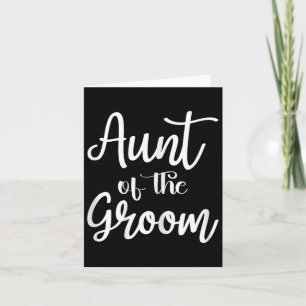 Aunt Of The Groom Engagement Married Wedding Party Card