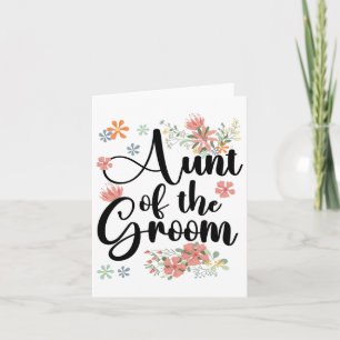 Aunt Of The Groom Flowers Groom's Aunt Of The Groo Card