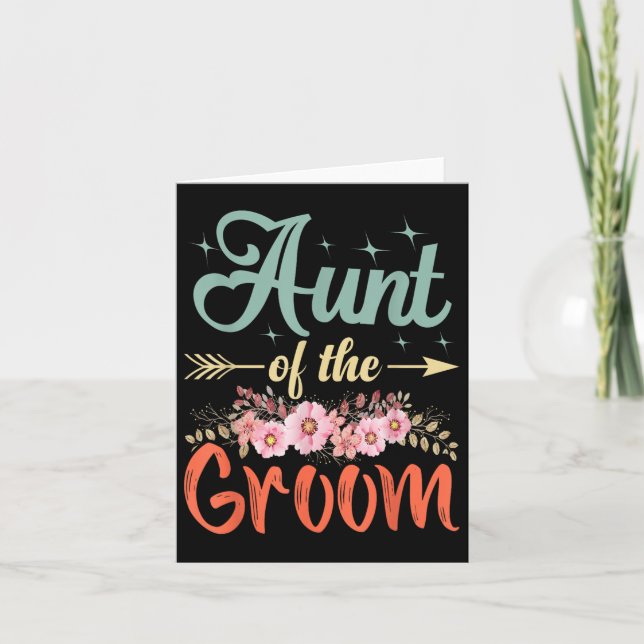 Aunt Of The Groom Gifts Mum Bride Wedding Groom  Card (Front)
