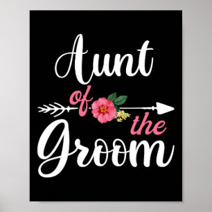 Aunt Of The Groom Shirts For Women Poster