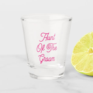 Aunt Of The Groom Wedding Gift Favour Elegant Shot Glass
