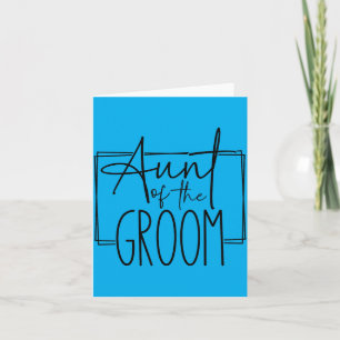 Aunt Of The Groom Wedding Party Bachelorette Card