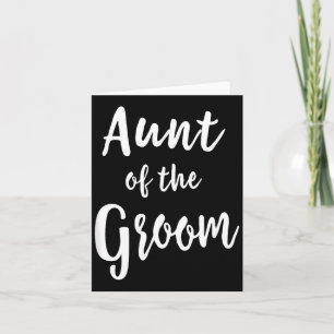 Aunt of The Groom Wedding Rehearsal Dinner Bridal Card