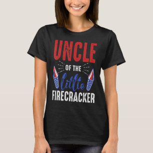 Aunt Of The Little Firecracker 4th Of July Birthda T-Shirt