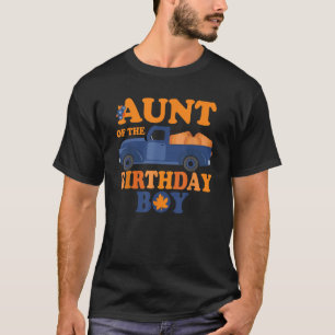 Aunt of The Pumpkin Truck 1st Birthday Boy Family T-Shirt