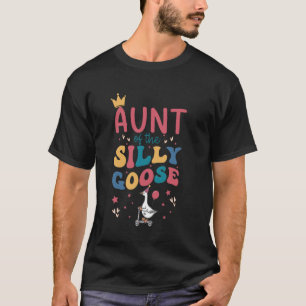 Aunt Of The Silly Goose 1st Birthday Girl Family D T-Shirt