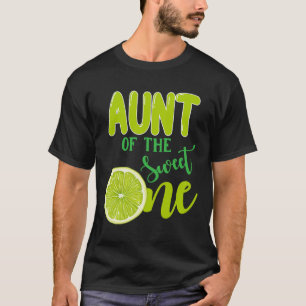 Aunt of the Sweet One 1st Birthday Lemon Girl Firs T-Shirt