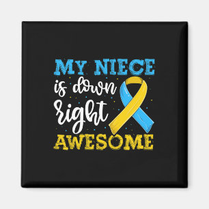 Aunt Of Trisomy Niece Down Syndrome Awareness Magnet