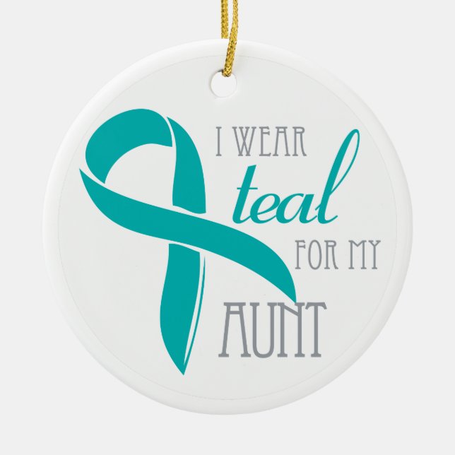 Aunt - Ovarian Cancer Ornament (Front)