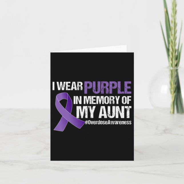 Aunt Overdose Awareness Memory  Card (Front)
