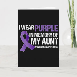 Aunt Overdose Awareness Memory Card