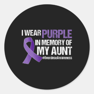 Aunt Overdose Awareness Memory Classic Round Sticker