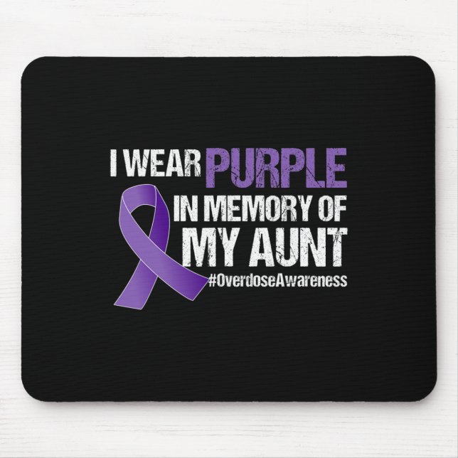 Aunt Overdose Awareness Memory  Mouse Pad (Front)