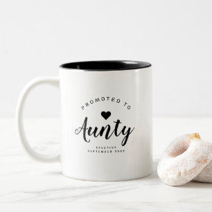 Aunt   Personalized New Baby Announcement Two-Tone Coffee Mug