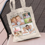 Aunt Photos Personalised Tote Bag<br><div class="desc">Give a favourite aunt a unique custom tote bag featuring a 6 photo collage of her nieces and nephews,  family,  pets,  etc.,  their names,  "I Love You" or "We Love You, " and whether she is called "Aunt, " "Auntie, " "Tia, " etc.</div>