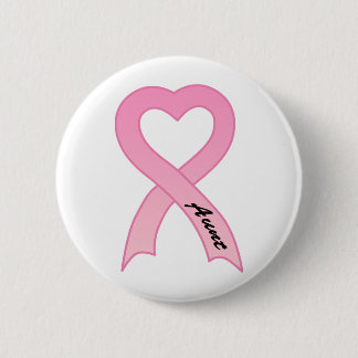 Aunt Pink Ribbon Button
