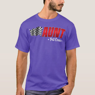 Aunt Pit Crew Race Birthday Family Racing Adult Wo T-Shirt