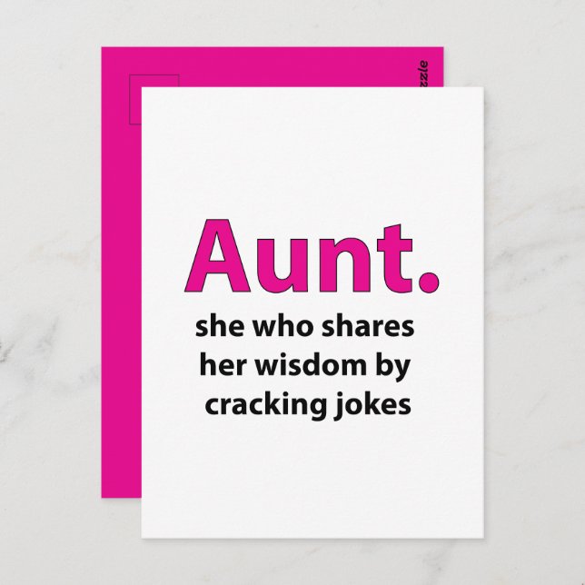 Aunt Quote Aunt Postcard (Front/Back)
