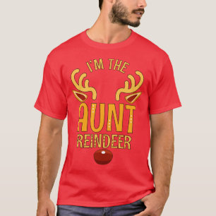 AUNT Reindeer Matching Family Christmas T-Shirt