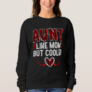 Aunt Retro Red Plaid Promoted To Aunt Mother s Day Sweatshirt