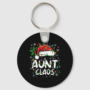 Aunt Santa Claus Family Christmas Squad Crew Match Key Ring