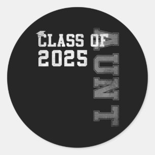 Aunt Senior 2025 Proud Auntie Of A Cl Of 2025 Grad Classic Round Sticker
