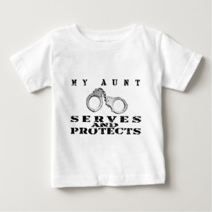 Aunt Serves Protects - Cuffs Baby T-Shirt