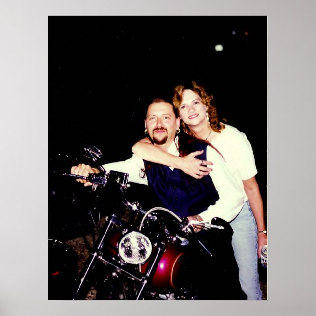 Aunt Sharon on a Harley Poster (Front)