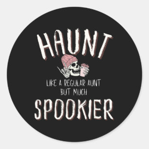 Aunt Shirt Halloween Skeleton Costume  Classic Round Sticker