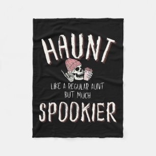Aunt Shirt Halloween Skeleton Costume Fleece Blanket