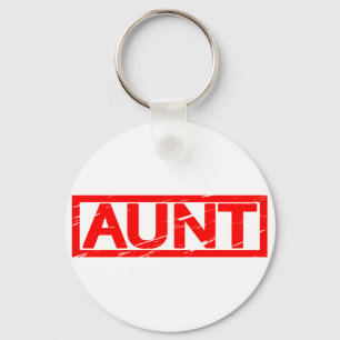 Aunt Stamp Key Ring